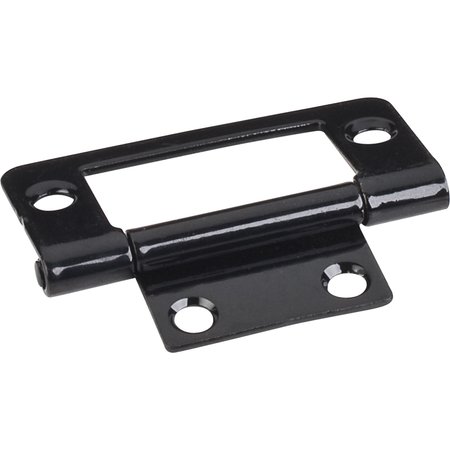 HARDWARE RESOURCES Black 2" Fixed Pin Flat Back Non-Mortise Hinge 9800BLK